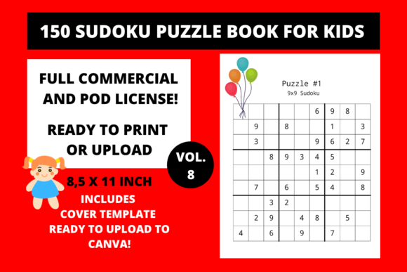 150 Sudoku Puzzle Book for Kids Vol.8: Streamlining Low-Content Publishing Workflows
