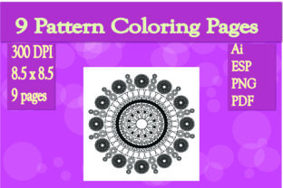 9 Pattern Coloring Pages: Versatile Assets for KDP, Crafting, and Commercial Design