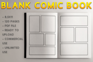 Blank Comic Book KDP Interior: 8.5x11 No Bleed Template