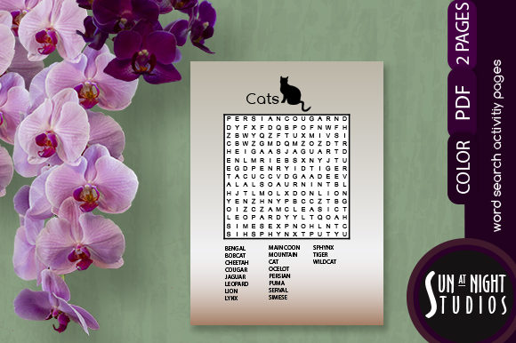 Cats Word Search Activity: Strategic Applications for Engagement and Cognitive Focus