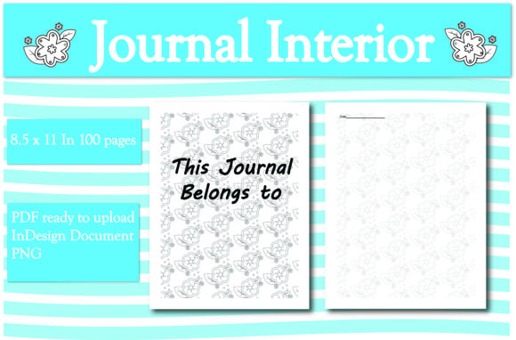 Floral Journal Interior: A Customizable Design Asset