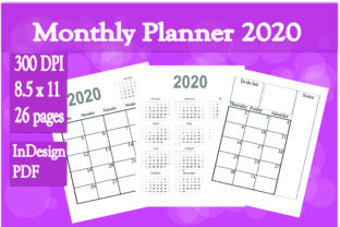 Monthly Planner 2020: A Customizable InDesign Template for Personal and Professional Organization