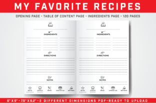 My Favorite Recipes: A KDP-Ready Recipe Journal
