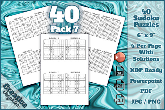 Sudoku 40 Puzzles Hard Solutions 7: A Versatile Resource for Creators